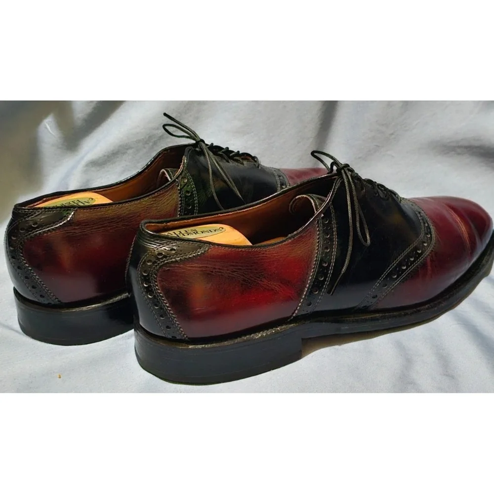 ALLEN EDMONDS 10 D 8274 POLO VTG 80's SPECTATOR SADDLE SHOE VINTAGE DRESS‎ SHOE